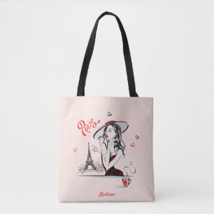 Chica de moda personalizado: Bolsa de boceto de la