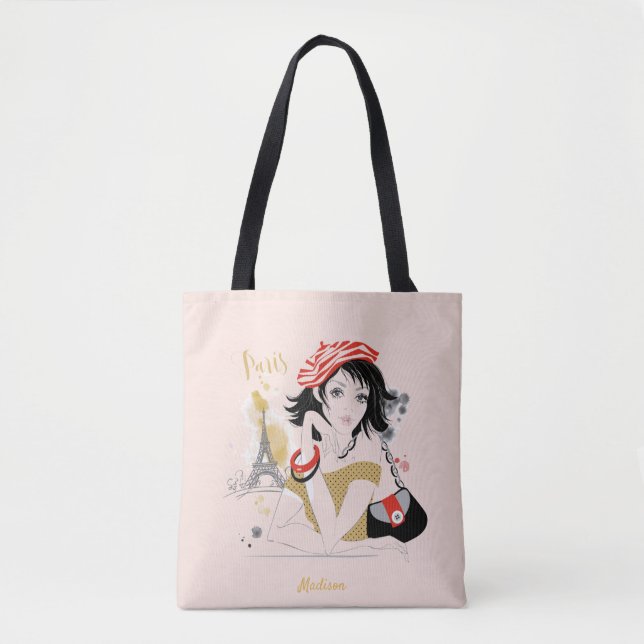 Chica de moda personalizado: Bolsa de boceto de la (Anverso)