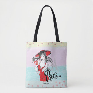 Chica de moda personalizado: Bolsa de boceto de la