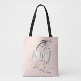 Chica de moda personalizado: Bolsa de boceto de la