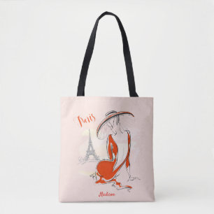 Chica de moda personalizado: Bolsa de boceto de la