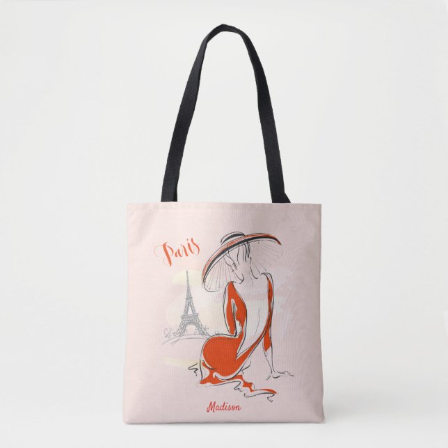 Chica de moda personalizado: Bolsa de boceto de la (Anverso)