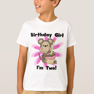 Chica de monos 2ª camisetas de cumpleaños y regalo