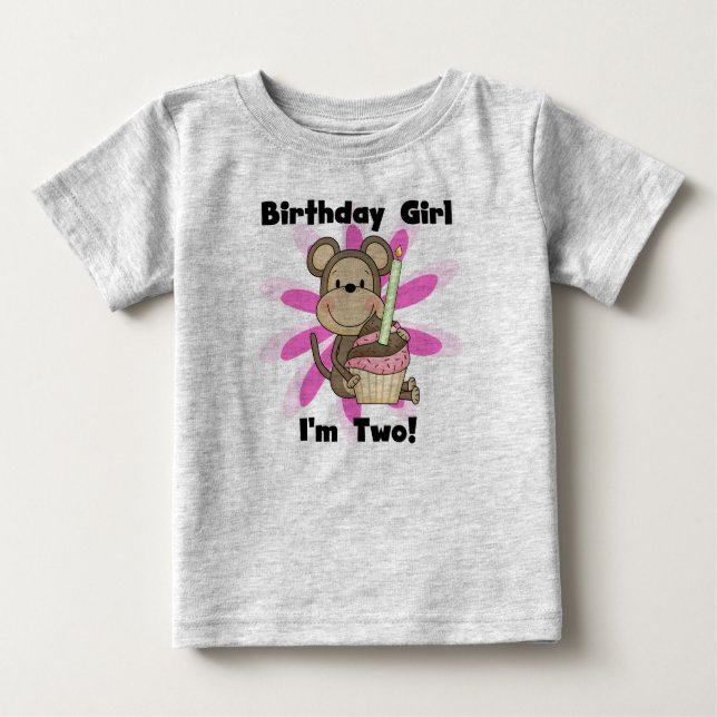 Chica de monos 2ª camisetas de cumpleaños y regalo (Anverso)
