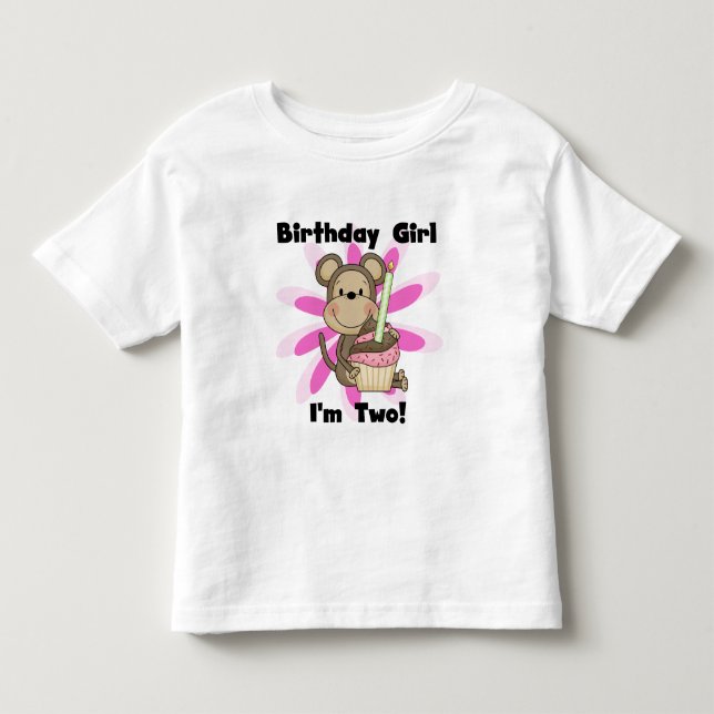 Chica de monos 2ª camisetas de cumpleaños y regalo (Anverso)