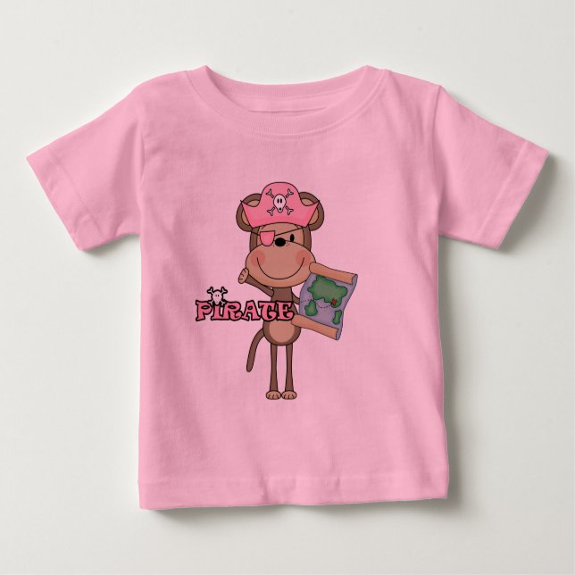 Chica de monos camisetas y regalos piratas (Anverso)