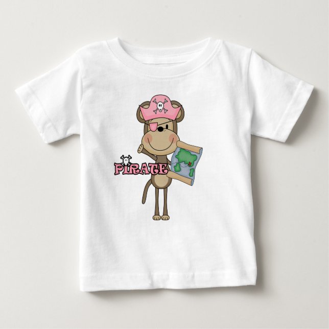 Chica de monos camisetas y regalos piratas (Anverso)
