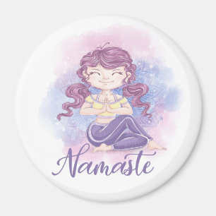Chica de Namaste Yoga Imán