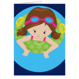 Chica de natación de Personalizado lindo