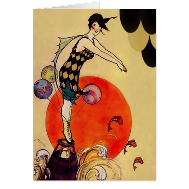 Chica de natación ~ Tarjeta (Frente)