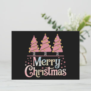 Chica de Navidad Vacaciones de Invierno Árbol Rosa