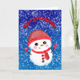 Chica de nieve Feliz Navidad