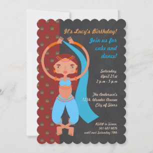 Chica de noches árabes Invitación a la fiesta de c