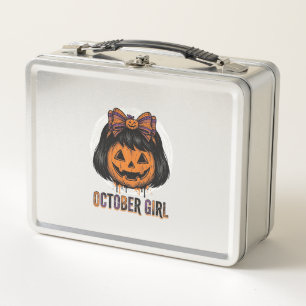 Chica de Octubre Calabaza Arco Diseño Vector Hallo