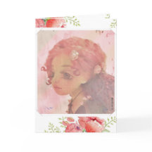 Chica de Ojos Grandes - Tarjeta de Cumpleaños conm