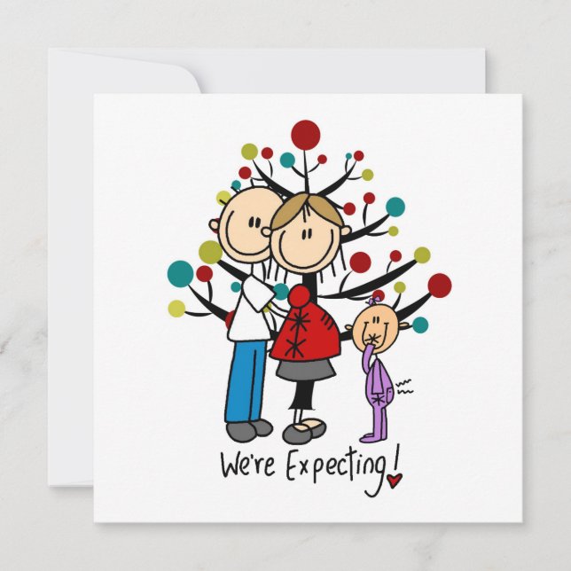 Chica de Padres Esperados de Figuras de Palo (Anverso)