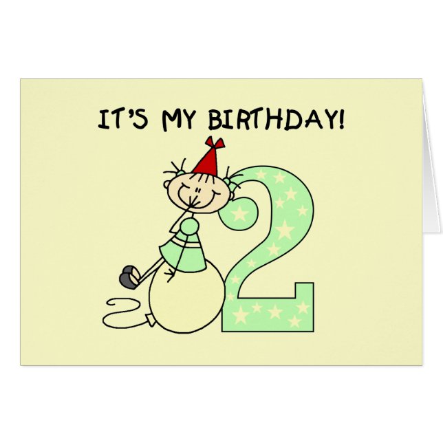 Chica de palo camisetas de cumpleaños y regalos (Anverso (Horizontal))