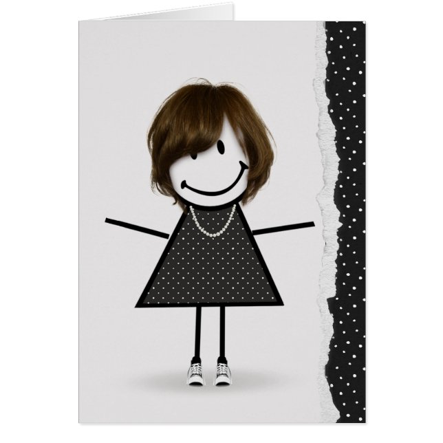 Chica de palo de cumpleaños con zapatillas (Frente)