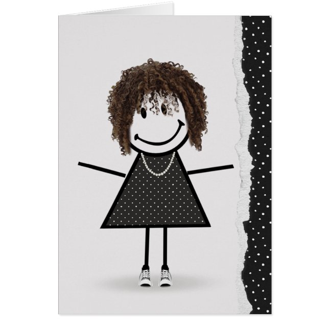 Chica de palo de cumpleaños con zapatillas (Frente)