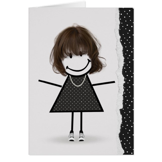 Chica de palo de cumpleaños con zapatillas (Frente)