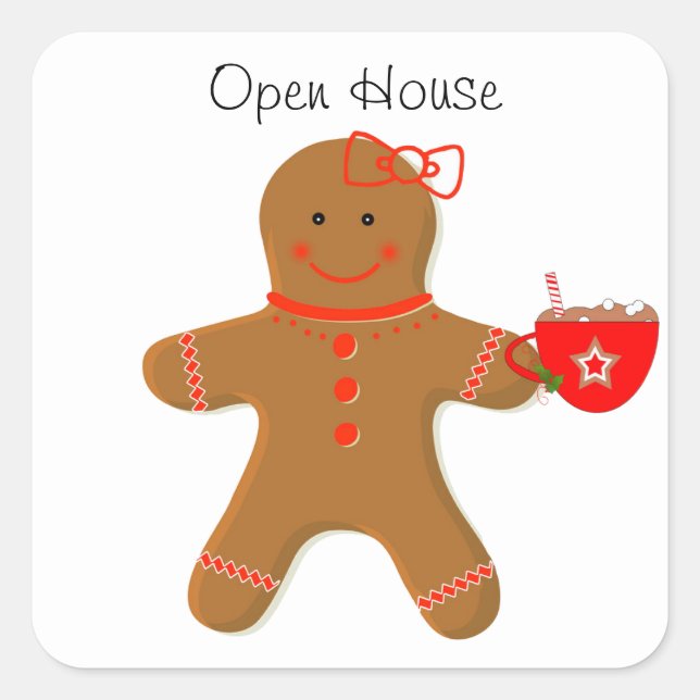 Chica de pan de jengibre con Sellos para sobres de (Anverso)