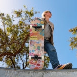 Chica de Patchwork Skateboard<br><div class="desc">Haz que este skateboard sea tu propio agregando tu texto. Para acceder a las herramientas de edición avanzadas, vaya a "Personalizar esta plantilla" y haga clic en "Detalles", desplácese hacia abajo y presione el enlace "clic para más personalizares". Ideal para cualquier ocasión, como cumpleaños o graduación, para patinadores al aire...</div>