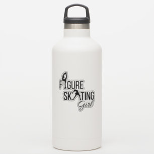 chica de patinaje artístico pegatina personalizado