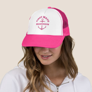 Chica de personalizado Gorra rosa de primer contac