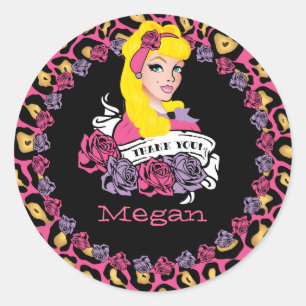 Chica de Pin-up, Rock-a-Billy, Gracias Pegatinas