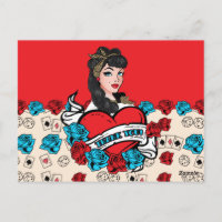 Chica de Pin-up, tarjetas de agradecimiento