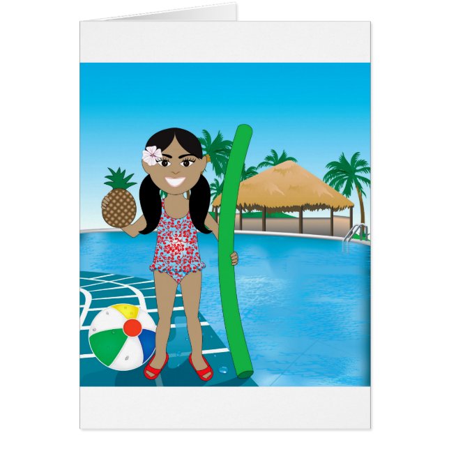 Chica de Piscina Hawaiana (Frente)