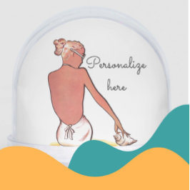 Chica de playa de época con elegante verano de con