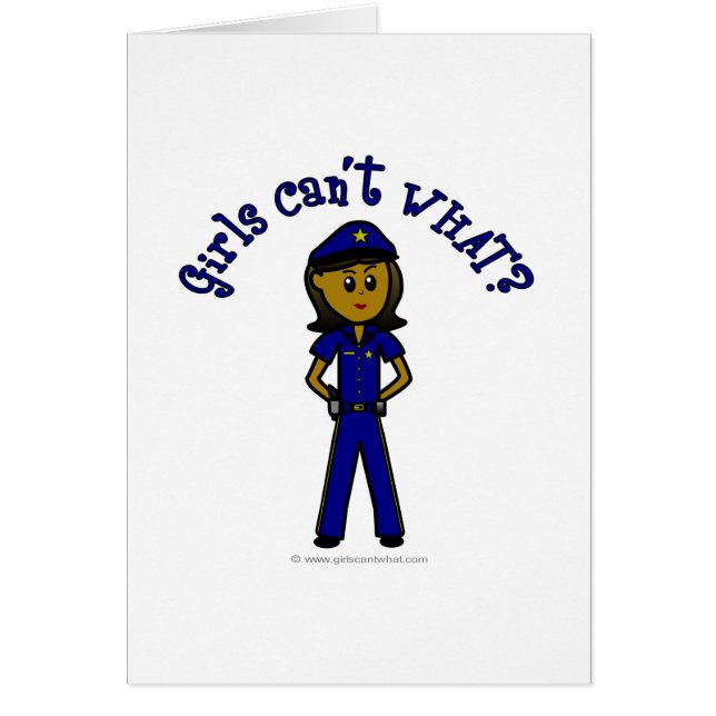 Chica de policía oscuro (Frente)