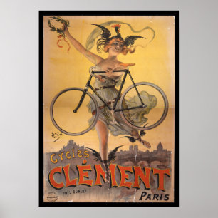 Chica de poster clemente del arte del anuncio de