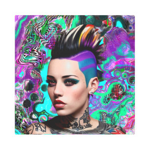 Chica de Punk de Mohawk Resumen arte
