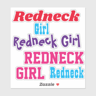 Chica de Redneck Pegatinas Despejados Auto o Lapto