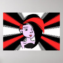 Chica de rock Poster de arte moderno - Personaliza