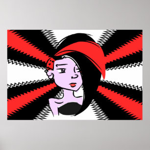 Chica de rock Poster de arte moderno - Personaliza