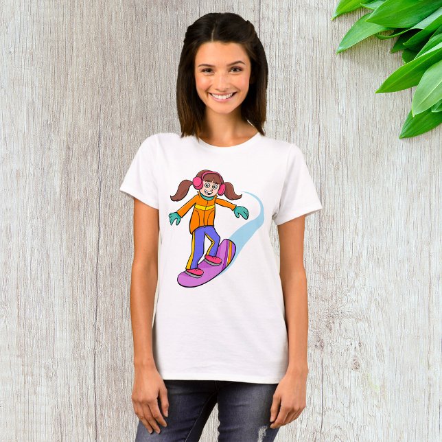 Chica de Snowboard Camisa divertida de nieve (Subido por el creador)