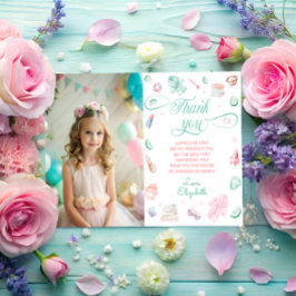 Chica de Spa-Fiesta Foto de cumpleaños Tarjeta de 