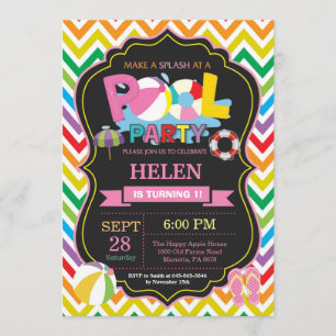 Chica de splash de verano para invitaciones a fies