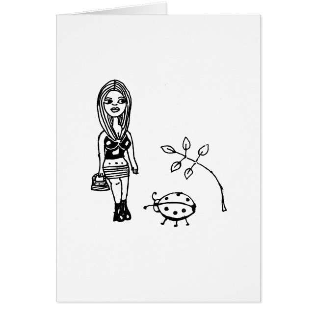 Chica de Springtime con arte de garabatos (Frente)