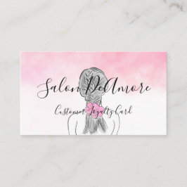 Chica de tarjeta de fidelidad/sello con color de a