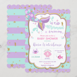Chica de tarjeta de invitación Baby Shower para si