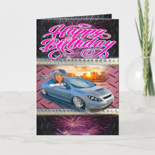 Chica de tarjetas de cumpleaños