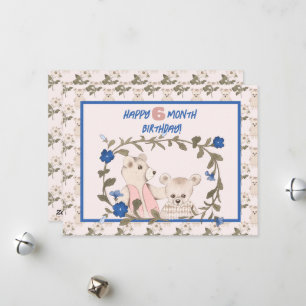 Chica de tarjetas de cumpleaños de medio año para