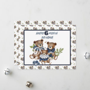 Chica de tarjetas de cumpleaños de medio año para