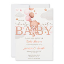 Chica de tarjetas de invitación de Baby Shower