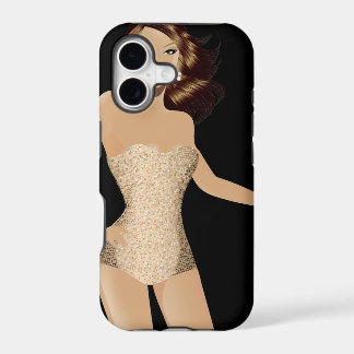 Chica de Traje de Baño Negro iPhone 5 Barely There