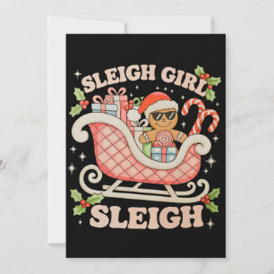 Chica de Trineo de Jengibre Navidad Navidades Caña